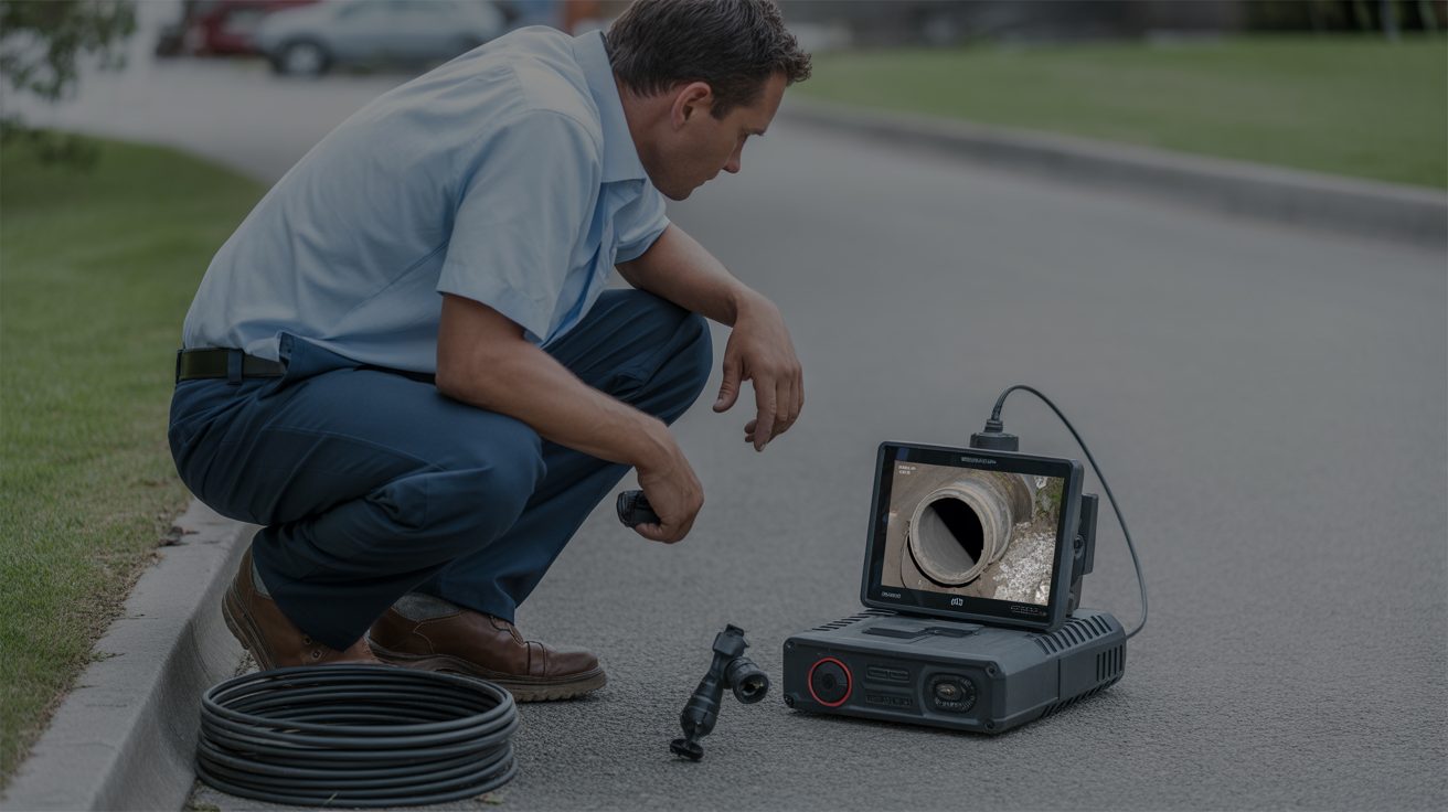 Technician documenting a free inspection in Newcastle